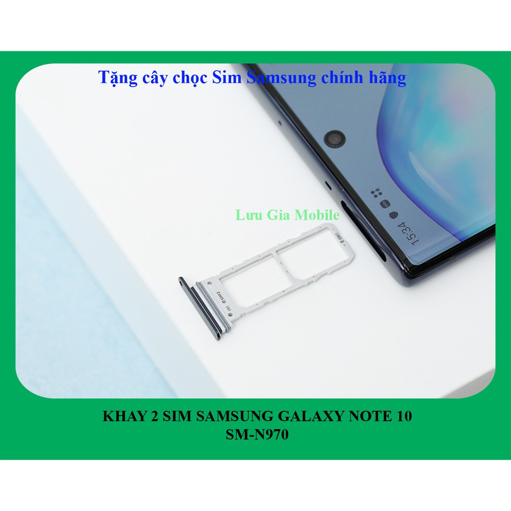 Khay 2 sim Samsung Galaxy Note 10 chính hãng N970 | Galaxy Note 10+ N975 + Tặng cây Chọc sim chính hãng