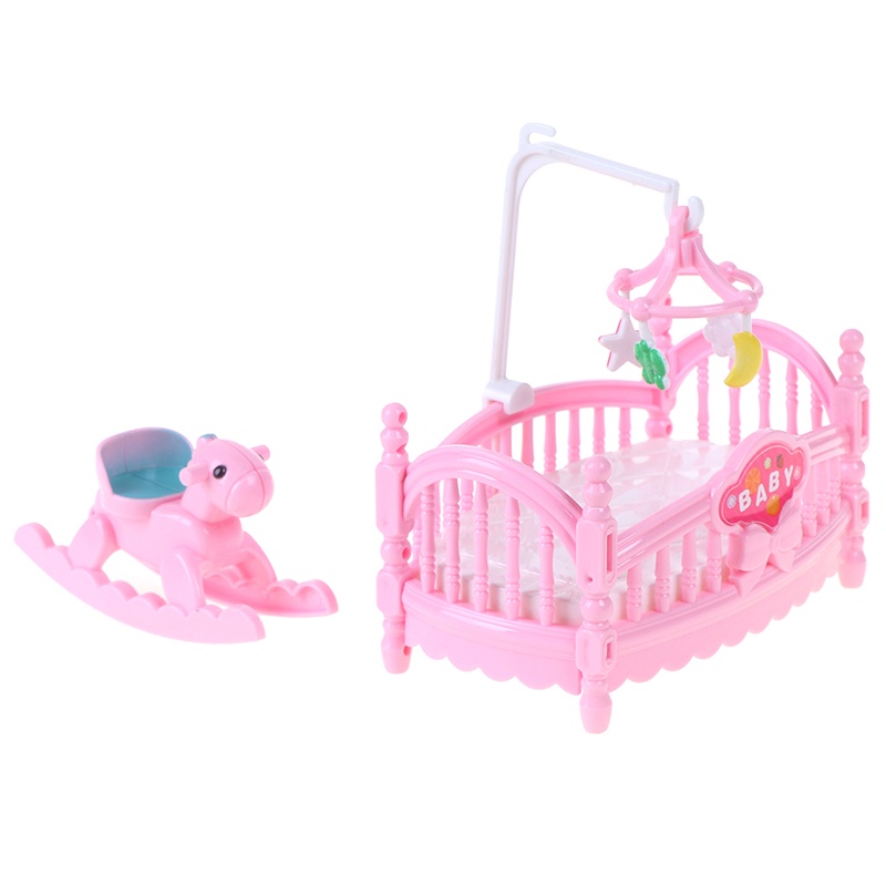 Bộ 2 Giường Ngủ Và Ngựa mini Dễ Thương Trang Trí