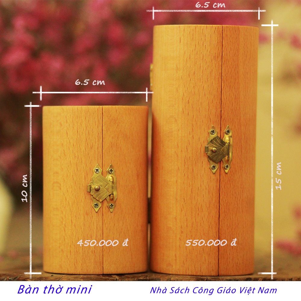 Bàn thờ Công Giáo Mini để bàn - Gỗ Beech nhập khẩu  - Nhà Sách Công Giáo Việt Nam