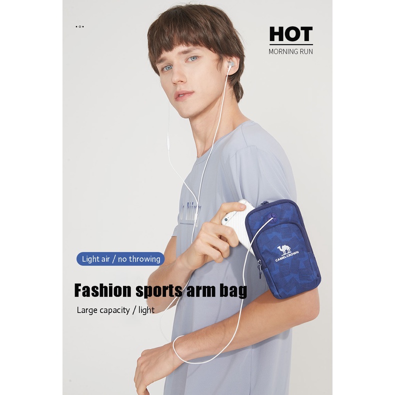 Túi đựng điện thoại CAMEL CROWN đeo cánh tay khi chơi thể thao cho nam nữ