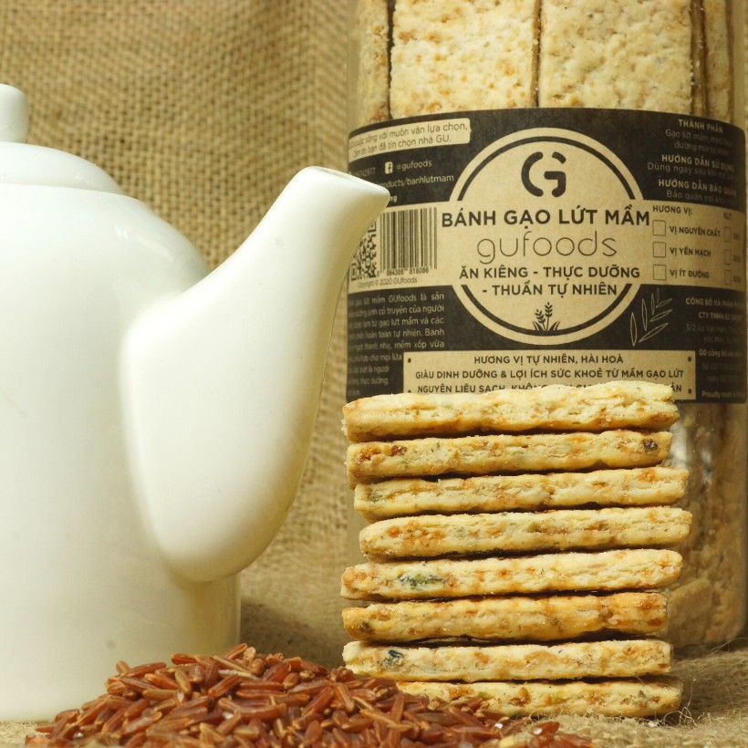 Bánh gạo lứt mầm GUfoods - Ăn kiêng, Thực dưỡng, Thuần tự nhiên | BigBuy360 - bigbuy360.vn
