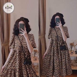 Váy da beo babydoll | duonghuong clothes