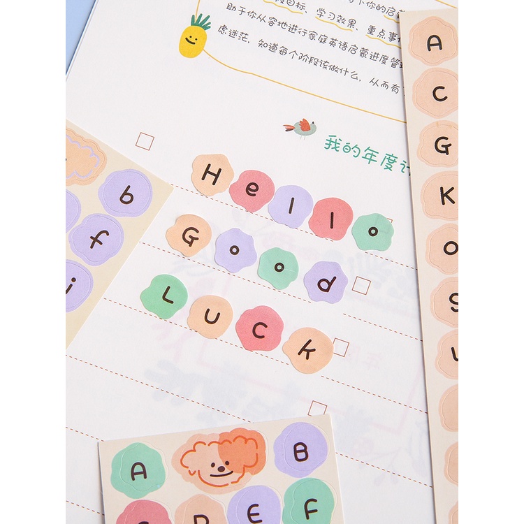 Miếng Dán Chữ Missnikki Dễ Thương Trang Trí Sổ Tay