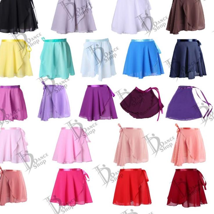 Chân Váy Múa Ba Lê Dây Ruy Băng Quấn Chiffon Phiên Bản Giới Hạn Cho Thanh Thiếu Niên Và Người Lớn 3 Tuổi