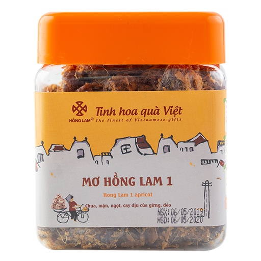 Ô mai  Mơ Hồng Lam 1 -  Vị chua mặn ngọt gừng - Hộp -Gói