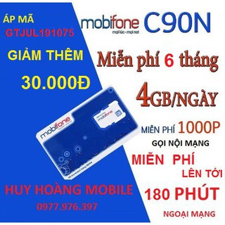 SIM MOBIFONE C90N MIỄN PHÍ 6 THÁNG