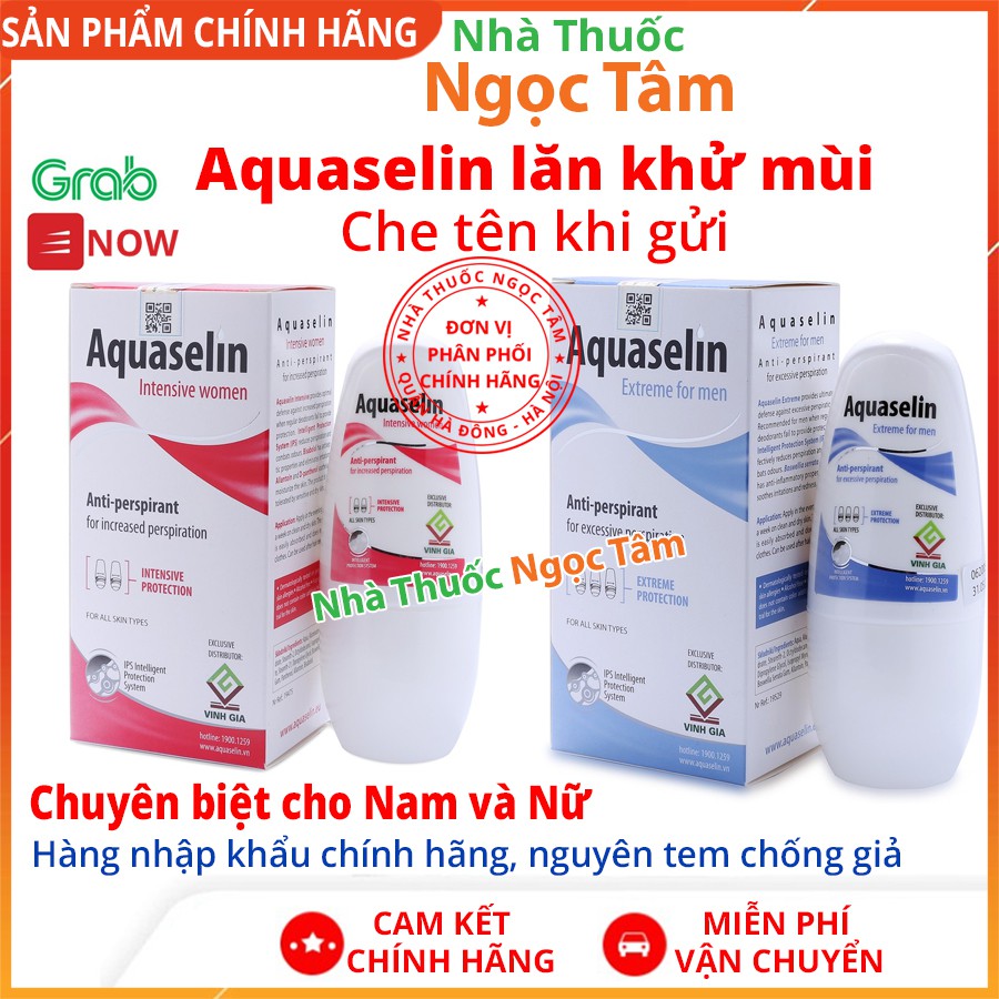 ✔️ Lăn khử mùi Aquaselin chuyên biệt cho nam và nữ, giảm tiết mồ hôi, an toàn, không ố vàng