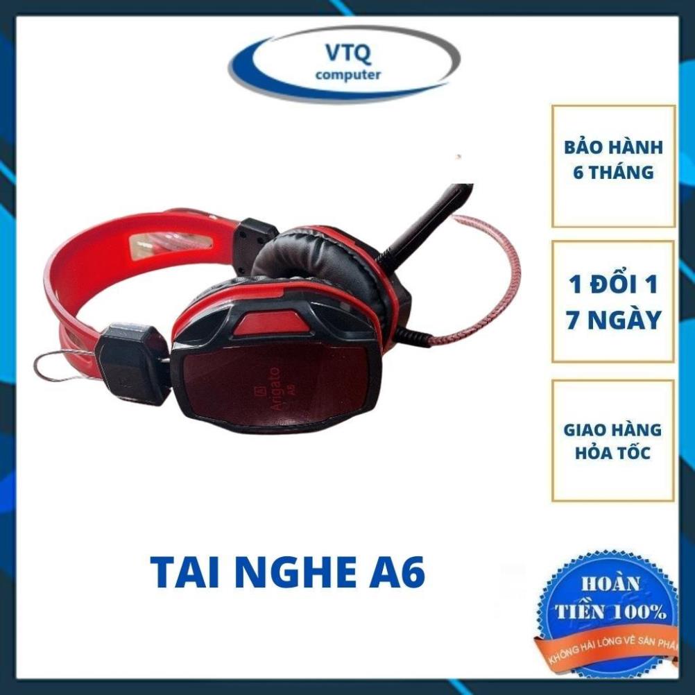 Tai Nghe Chụp Tai Chuyên Chơi Game Qinlian A6 jack 3.5 Có Micro, Dây Chống Đứt, Dùng Được Cho Máy Tính Và Điện Thoại