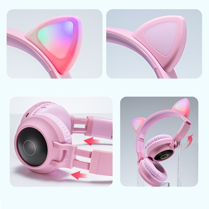 Tai Nghe Mèo Bluetooth Cao Cấp, Headphone Tai Mèo Đáng Yêu, Có Mic, Chống Ồn - Bảo Hành 12 Tháng. | BigBuy360 - bigbuy360.vn