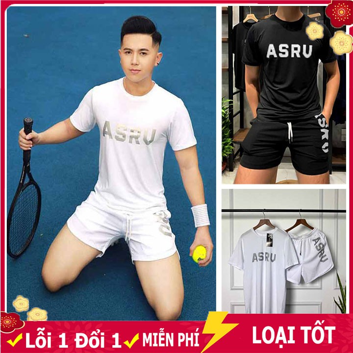 Set Bộ Quần Áo thể thao nam đẹp ASRU  THUN LẠNH  Áo thun nam, Quần short nam co giãn mùa hè phong cách Hàn Quốc