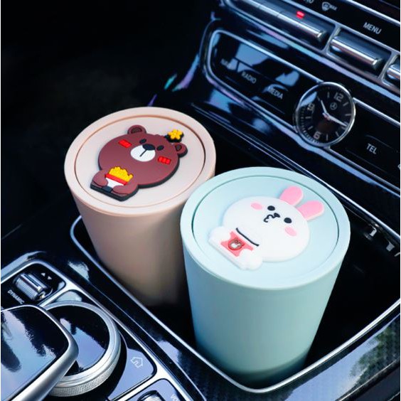 Thùng Rác Chống Bụi Hình Hello Kitty Doraemon Cho Xe Hơi Giá Đỡ