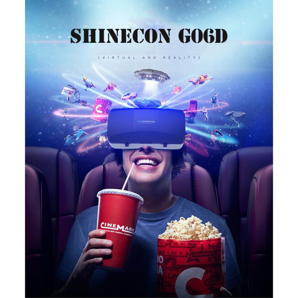 Kính thực tế ảo 3D VR SHINECON 6 cho điện thoại 3.5" - 6.0" G06E và G02EF Android IOS -dc3242