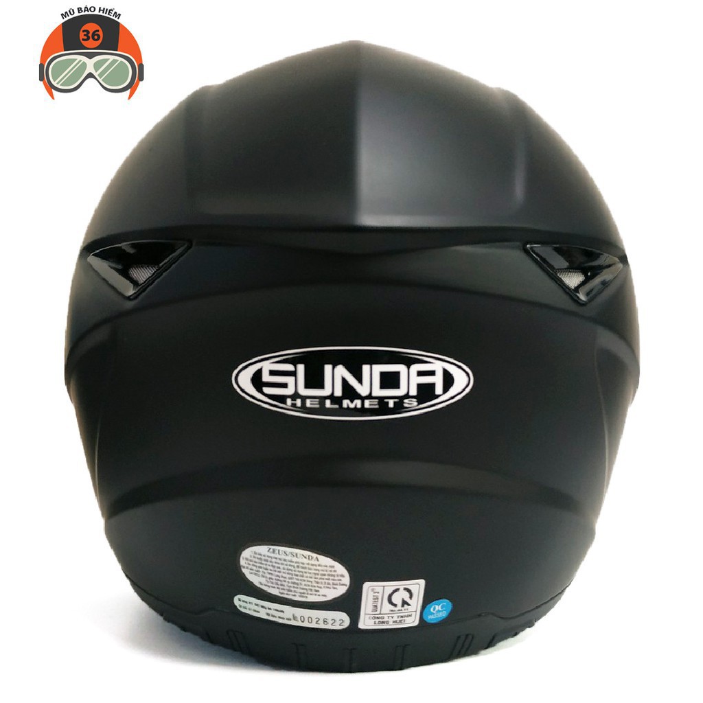 Mũ bảo hiểm Sunda 811 - Mũ chính hãng Sunda Longhuei - đen nhám