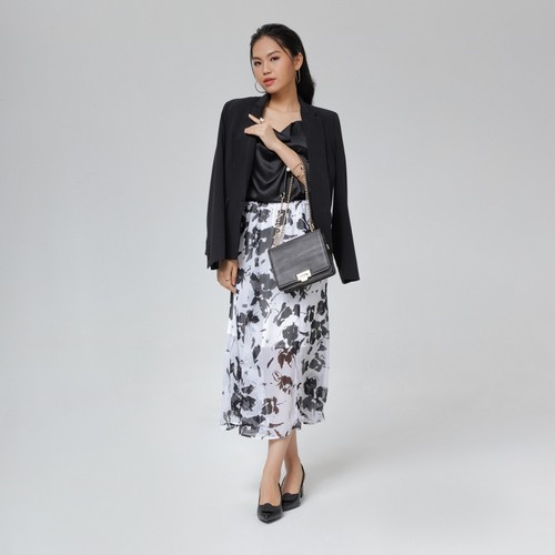 Chân váy Monde Point MPWA0616211 hoa văn đen | BigBuy360 - bigbuy360.vn