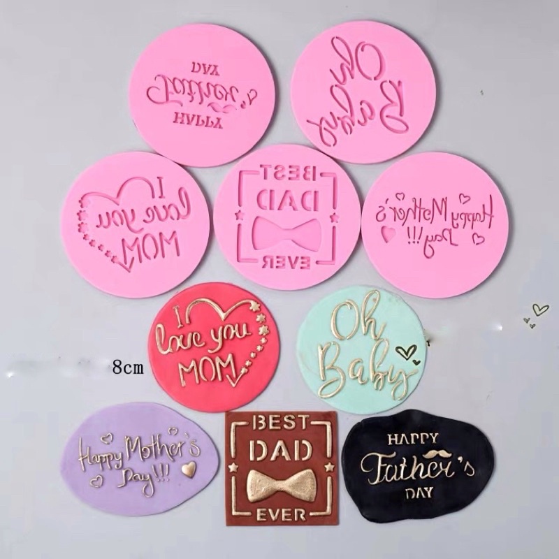 Khuôn nhấn chữ nổi fondant/đất sét