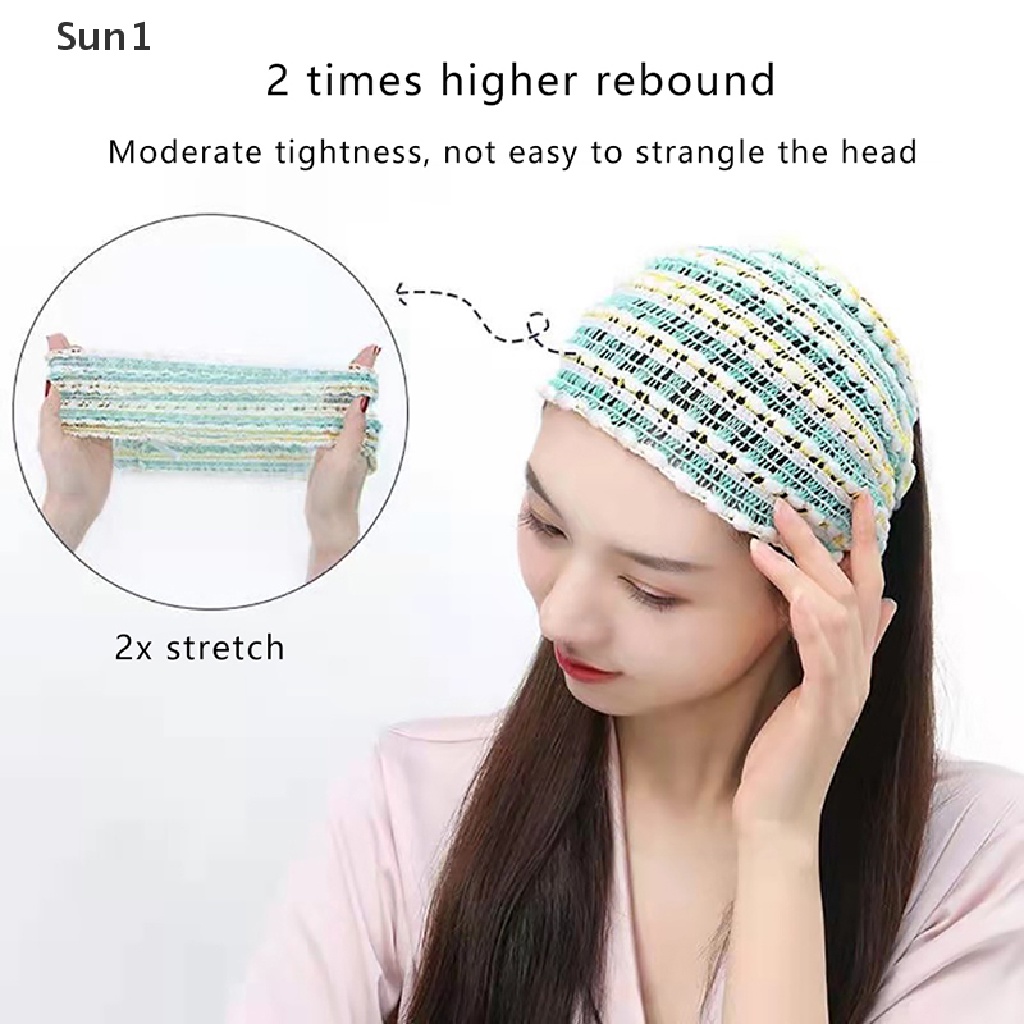 Sun1 > Băng Đô Thun Bản Rộng Co Giãn Có Thể Điều Chỉnh Hỗ Trợ Rửa Mặt / Tắm / Trang Điểm / Spa Cho Nữ