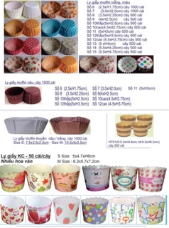 Combo ly giấy cứng Cupcake (20-25 lốc)
