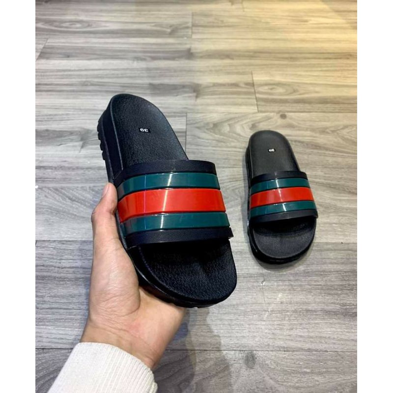 ( ĐẾ CỨNG ) Dép gucci 3 sọc lê bảo bình