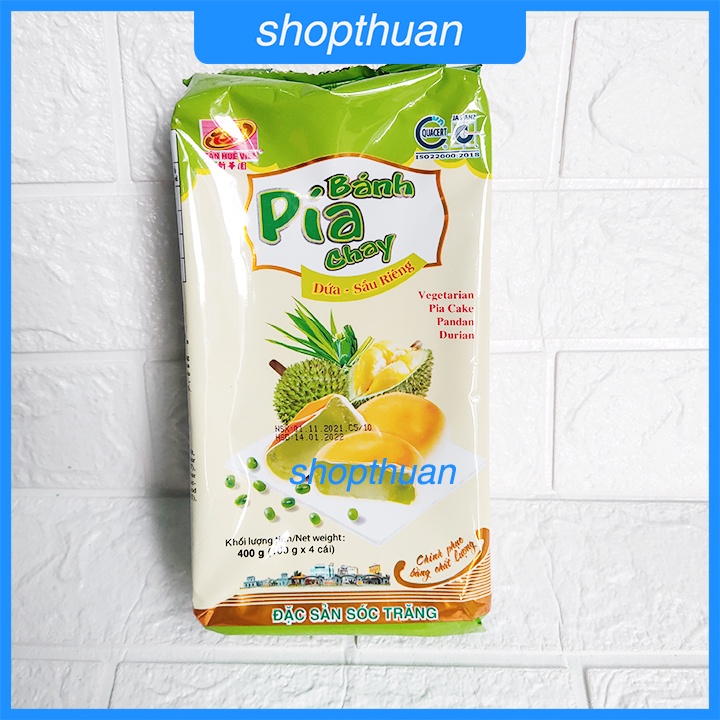 Bánh pía chay Dứa  - Sầu Riêng 400g  - Tân Huê Viên