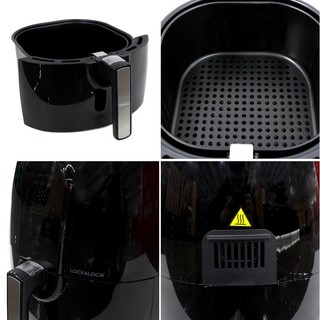 NỒI CHIÊN KHÔNG DẦU ĐIỆN TỬ LOCKNLOCK EJF351BLK 5.2L 1800W (màu đen) - Hàng chính hãng