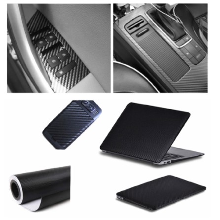 Sticker Tấm dán sợi Carbon 3D màu đỏ đen cuộn cabon dán nóc trần nội thất táp lô cacbon bảng điều khiển cho xe hơi ô tô