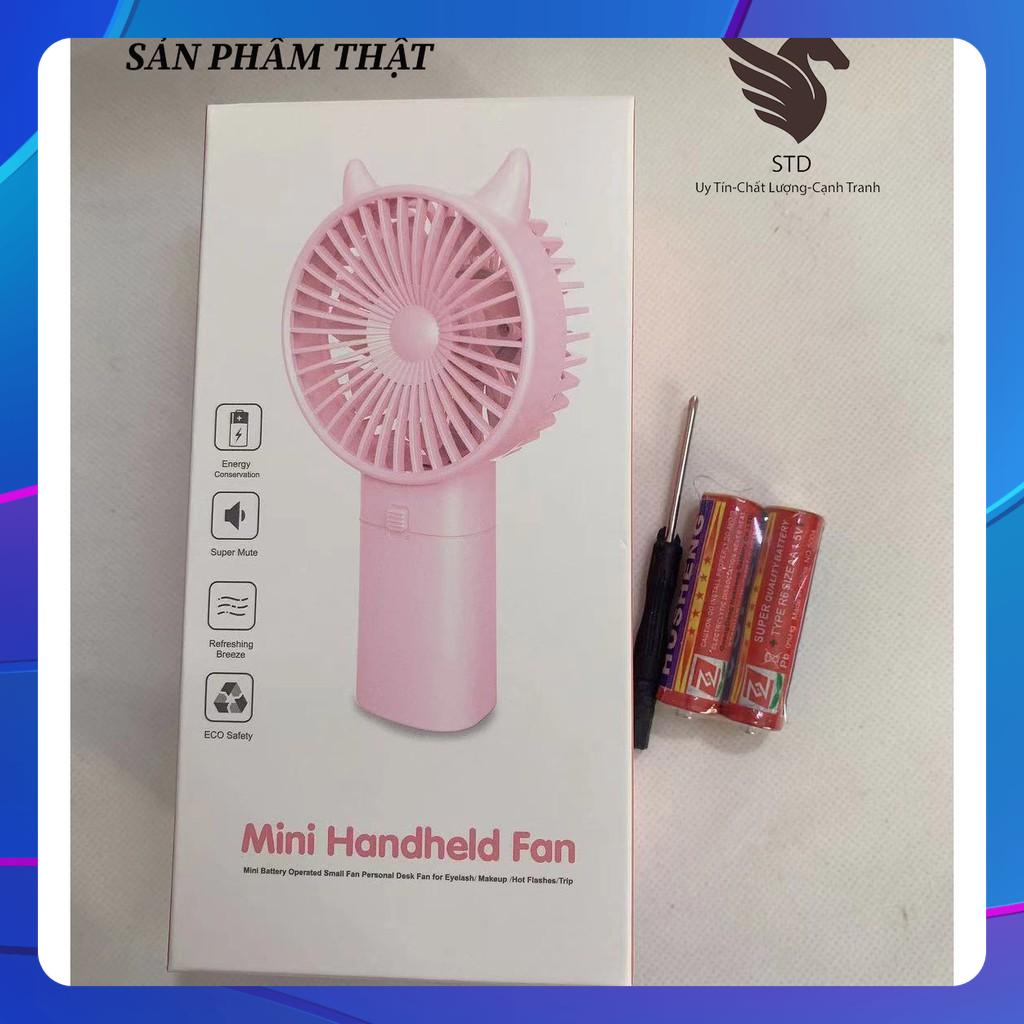 Quạt mini cầm tay tặng kèm pin 2A