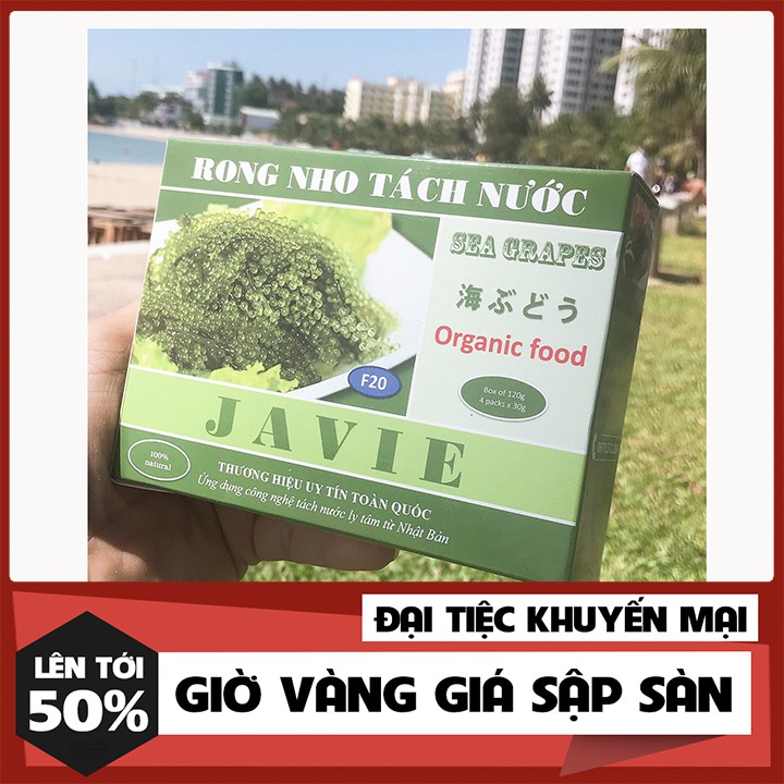 Rong nho tách nước hộp 120g + 2 gói nước sốt  15ml