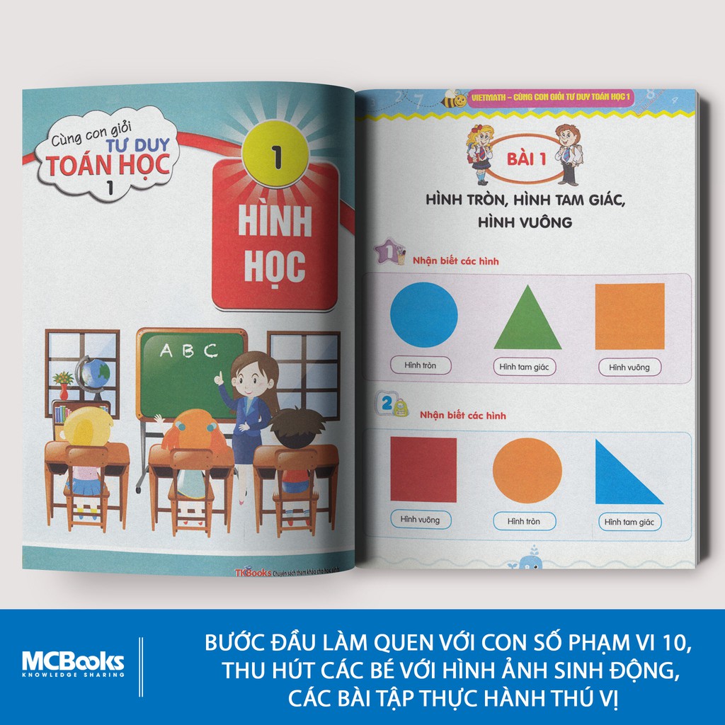 Sách - Vietmath Cùng con giỏi tư duy toán học tập 1 (Tái bản) - TKBooks