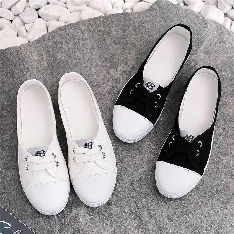 Women's White Shoes Breathable Canvas Shoes