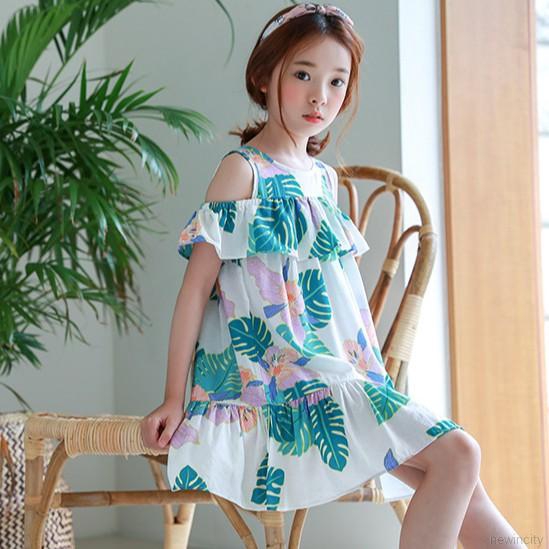 Đầm sát nách hoạ tiết hoa thiết kế ngọt ngào cho bé