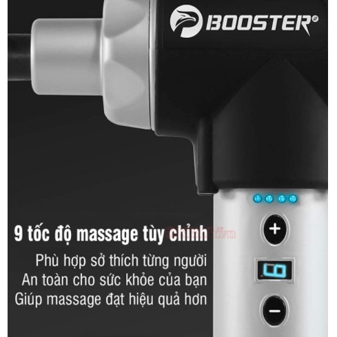 Súng massage gun Mỹ Booster PRO 2 - 135W, 9 cấp độ, dòng cao cấp