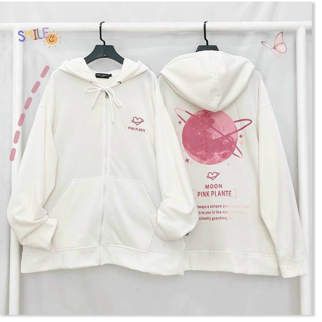 áo khoác hoodies nỉ có mũ hoạ tiết chữ cùng logo trái tim cute phong cách hiện đại sang trọng