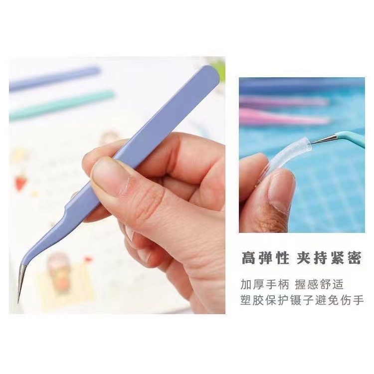 Nhíp Gắp Sổ Tay Bằng Thép Không Gỉ Màu Sắc Ngọt Ngào