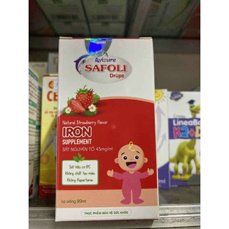 Sắt hữu cơ AVISURE SAFOLI DROPS nhỏ giọt cho bé