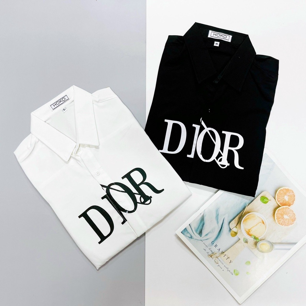 Áo sơ mi phối ngắn tay lụa DIO phối hàn vải dày đẹp mẫu mới cực chất