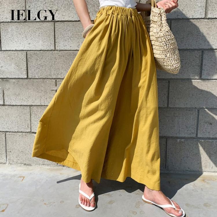 IELGY Quần Dài Dáng Rộng Cỡ Lớn Thời Trang Cho Nữ
