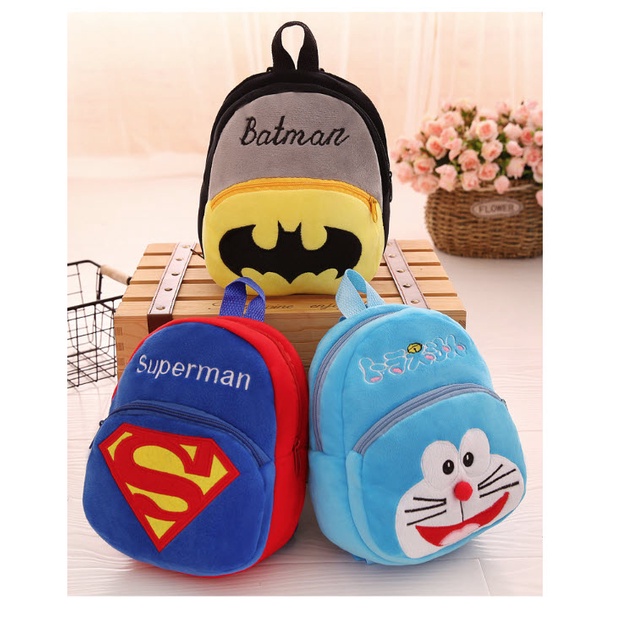 [ HCM ] Balo cho bé trai - gái mầm non / mẫu giáo hoạt hình , ba lô trẻ em mẫu nhung mịn siêu cute