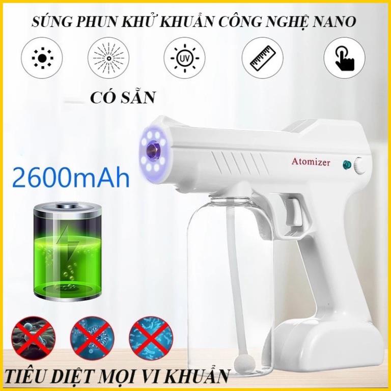 Máy Khử Khuẩn ⚡FreeShip⚡ Máy Khử Khuẩn Nano Cầm Tay Atomizer Khử Trùng Diệt Khuẩn Tia UV Cao Cấp