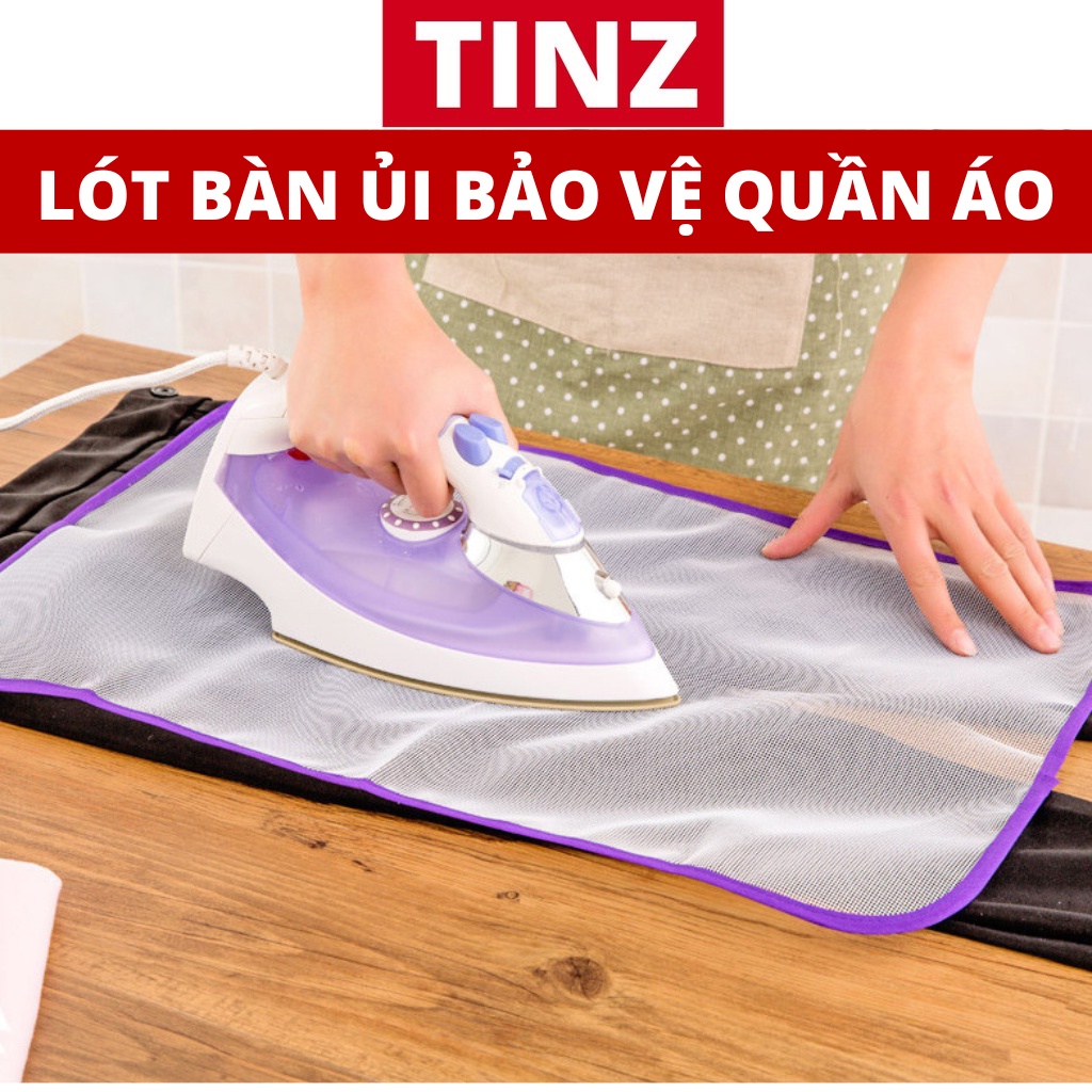 Tấm lót bàn là ủi bảo vệ quần áo cách nhiệt không bị cháy không vết nhăn kích thước 40x60cm TINZ|mã GN-40x60