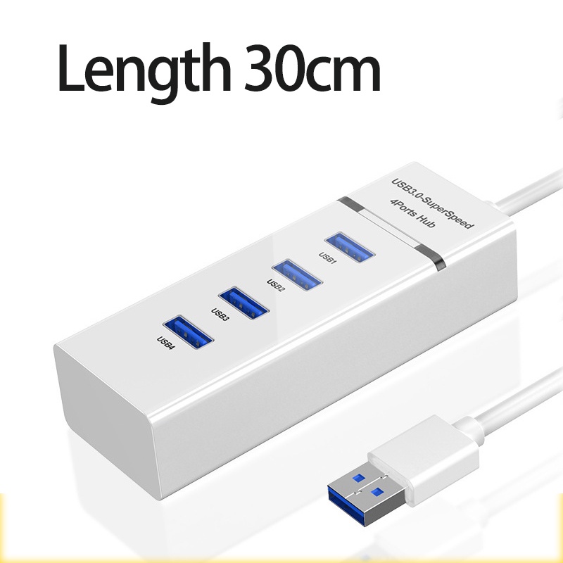 Bộ Chia 4 Cổng USB 2.0 3.0 Tốc Độ Cao Cho Máy Tính Bàn Mac Laptop Notebook