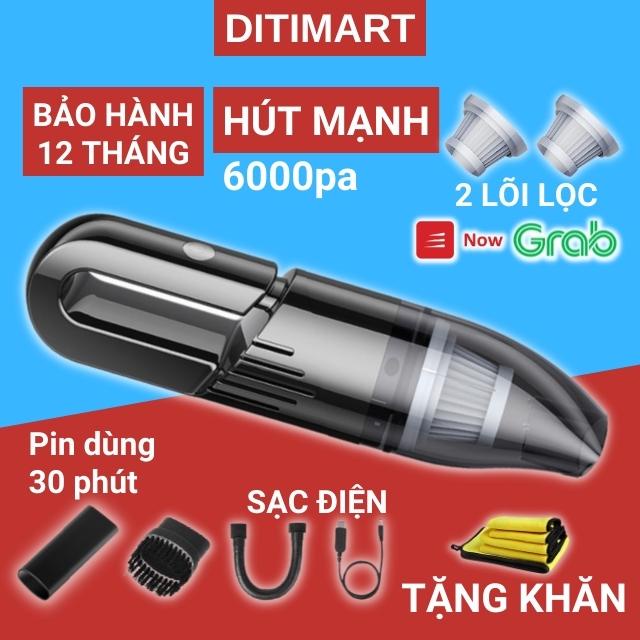 [BẢO HÀNH] Máy Hút Bụi Cầm Tay Ô tô Oto Xe Hơi Mini Không Dây Hút Bụi Vệ Sinh Nhà Cửa Nhiều Đầu Nối XCQ 12C