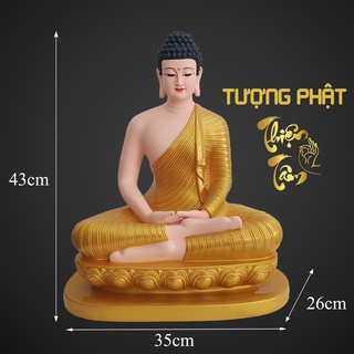 Tượng Phật Bổn Sư Thích Ca Mâu Ni Thái Lan cao 43cm – Ngồi – Màu Vàng