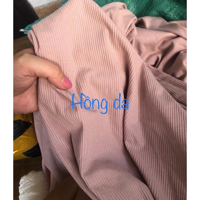 Vải thun gân 100% cotton co dãn 2 chiều và 4 chiều