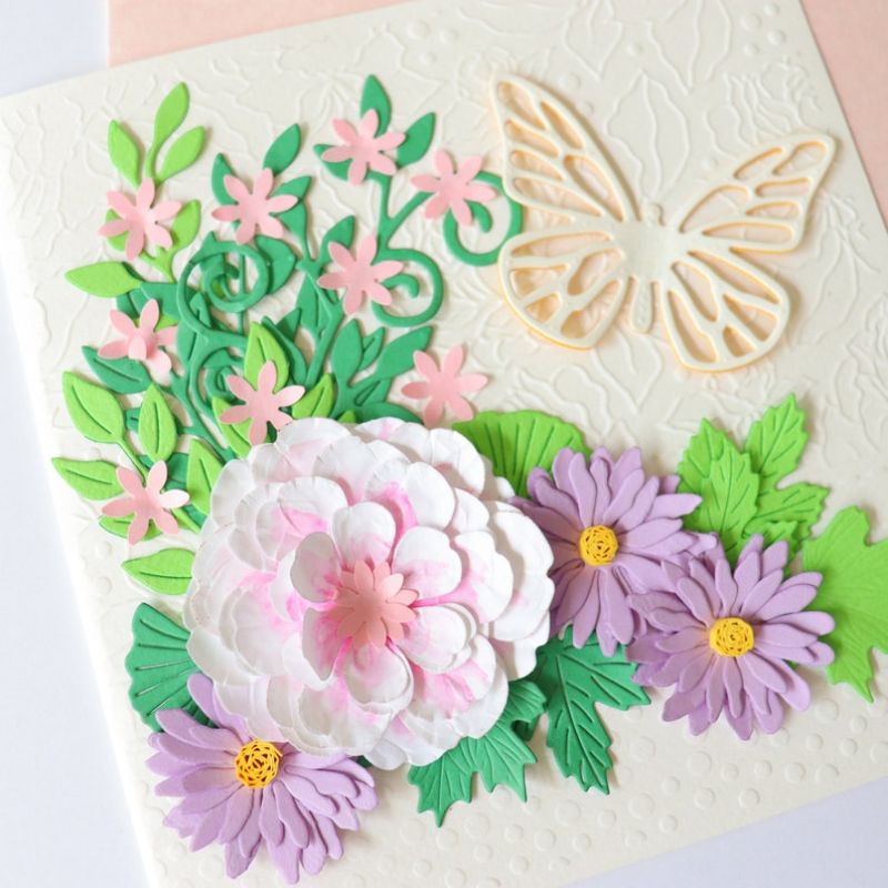 THIỆP HANDMADE, THIỆP HOA 3D, THIỆP HOA NỖI