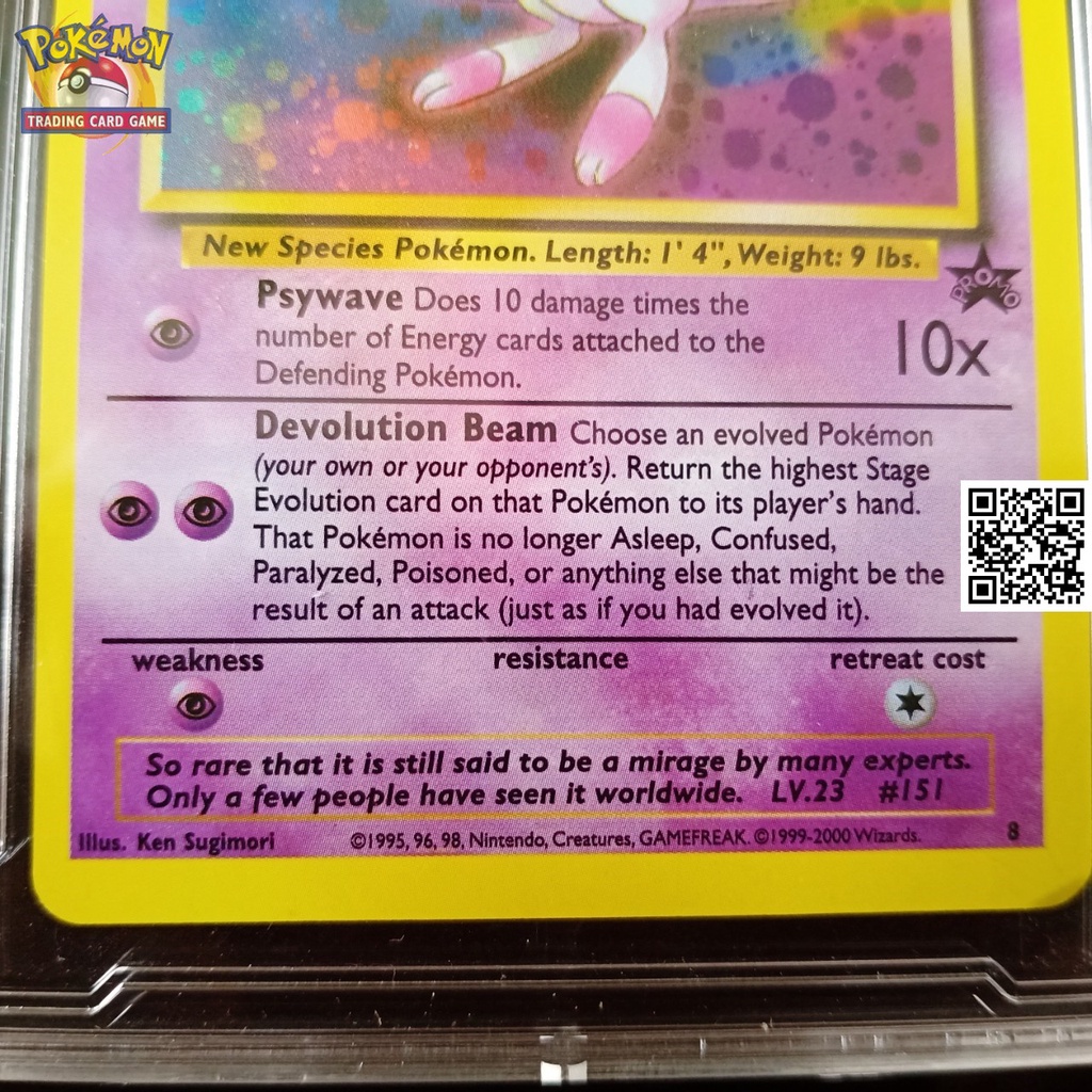 Lá Game nitendo Pokemon 1995 Mew 151 Ảo mộng thú truyền thuyết 1459 d7 hiệu ứng halogen