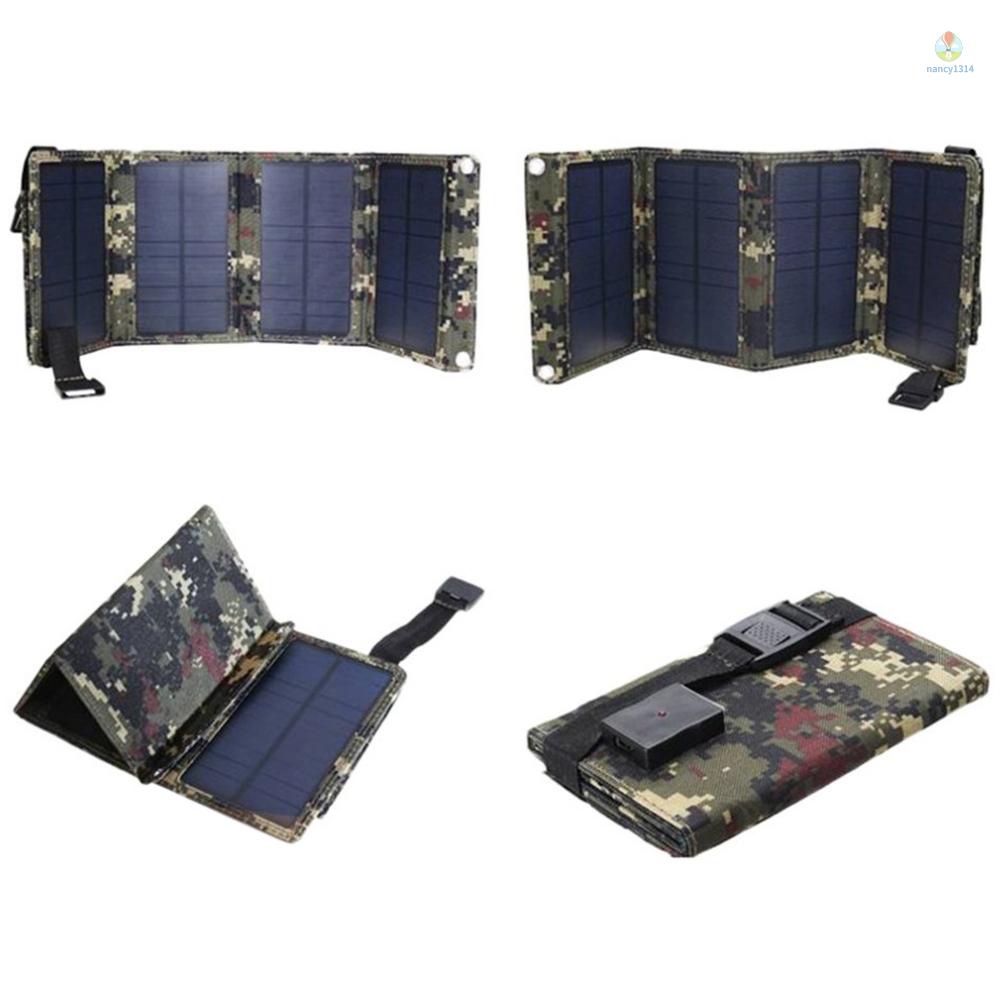 Bộ Sạc Pin Năng Lượng Mặt Trời 5V 10W USB Chống Nước Với 4 Tấm Năng Lượng Mặt Trời Cho Điện Thoại