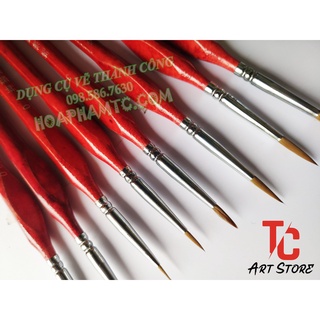 Bộ 9 Cây cọ tỉa, đi nét ( Cọ 3 cạnh)