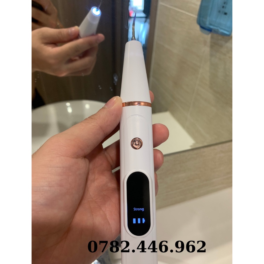 Máy lấy cao răng tại nhà, máy lấy cao răng cầm tay siêu âm, kèm 3 chế độ làm sạch không gây ê buốt răng- SET2112