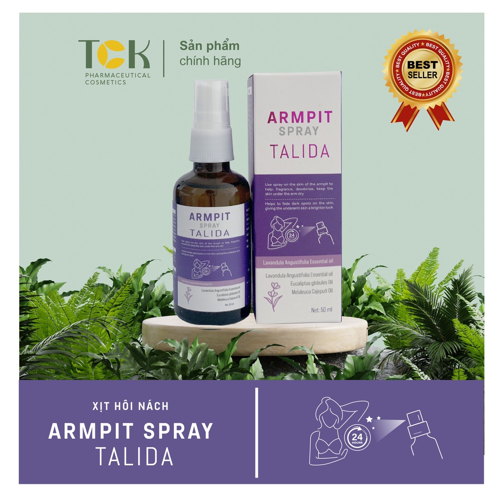 Xịt ARMPIT SPRAY TALIDA Khử Mùi Hôi Nách, Hôi Chân, Ngăn Mùi Hôi Cơ Thể Hiệu Quả