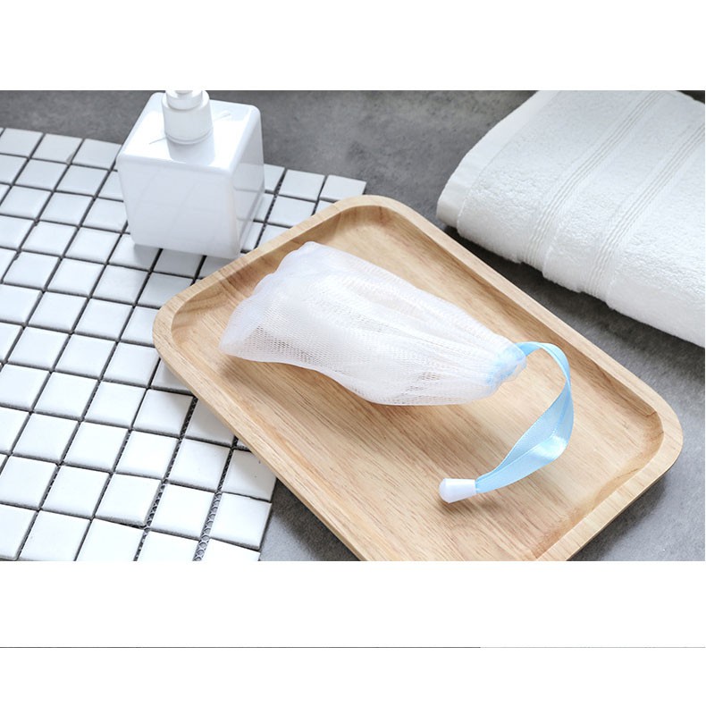 Túi Lưới Đựng Xà Phòng Rửa Mặt Tạo Bọt Tiện Dụng